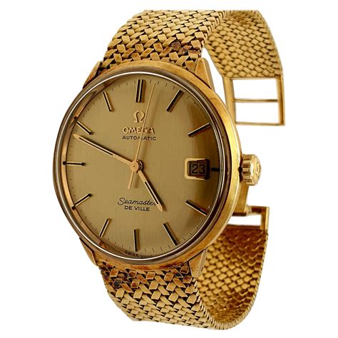 omega watch gold plated|omega gold watches price list.